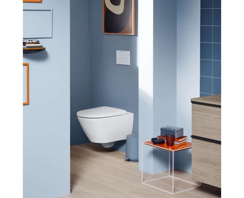 Piekaramais pods Duravit D-Neo Rimfree, Bez vāka, Balts