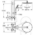 Dušas sistēma GROHE Euphoria 310 ar termostatu, PVD  virsma birstēts Warm Sunset 26075DL0