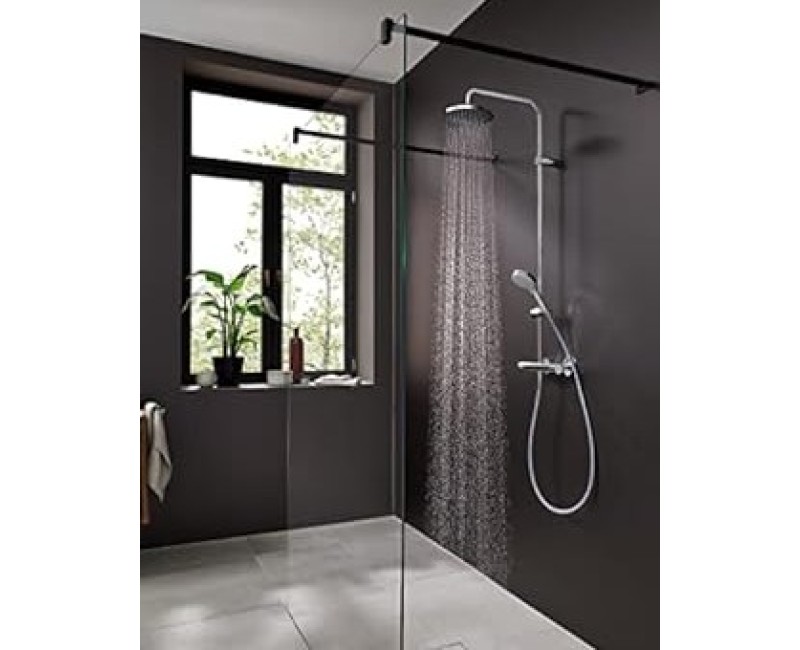 Dušas sistēma Hansgrohe Vernis Blend Showerpipe 200 1jet EcoSmart ar termostatu 26089000