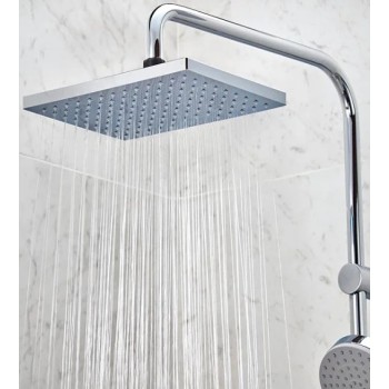 Dušas sistēma Hansgrohe Vernis Shape Showerpipe 230 1jet EcoSmart Ar Termosatatu 26098000 Hromēta
