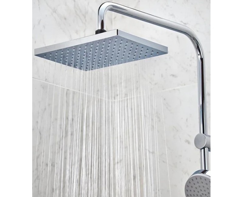 Dušas sistēma Hansgrohe Vernis Shape Showerpipe 230 1jet EcoSmart Ar Termosatatu 26098000 hromēts