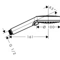Душевая трубка  Hansgrohe Crometta Vario HS Eco 6л 26336400 Белый/Хром