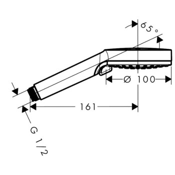 Душевая трубка  Hansgrohe Crometta Vario HS Eco 6л 26336400 Белый/Хром