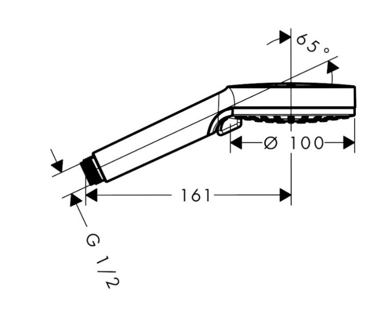 Душевая трубка  Hansgrohe Crometta Vario HS Eco 6л 26336400 Белый/Хром