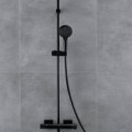 Dušas sistēma Hansgrohe Vernis Shape Showerpipe 240 1jet Ar Termostatu 26427670 Melns Matēts