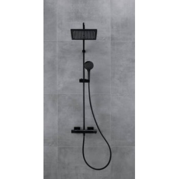 Dušo sistema Hansgrohe Vernis Shape Showerpipe 240 1jet su termostatu 26427670 Juodas matinė