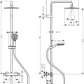 Душевая система Hansgrohe hansgrohe Vernis Blend 240 1jet с термостатом 26428670 Черный матовый