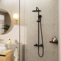 Душевая система Hansgrohe hansgrohe Vernis Blend 240 1jet с термостатом 26428670 Черный матовый