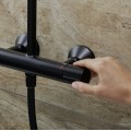 Душевая система Hansgrohe hansgrohe Vernis Blend 240 1jet с термостатом 26428670 Черный матовый