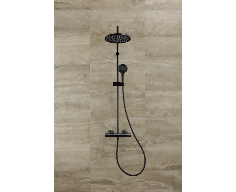 Душевая система Hansgrohe hansgrohe Vernis Blend 240 1jet с термостатом 26428670 Черный матовый