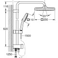 Dušas sistēma Grohe Vitalio Comfort 250 Hromēta 26698001