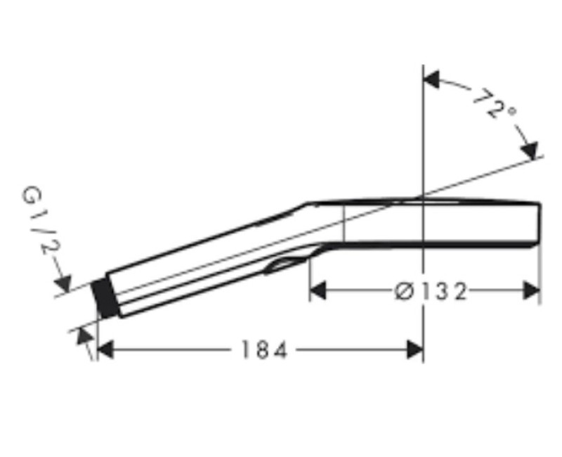 Dušo galvutė Hansgrohe Rainfinity HS 130 3j Eco 9L balta matinė 26865700 Balta matinė