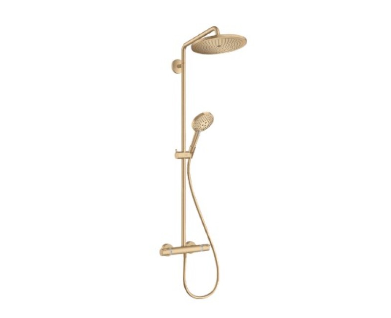Dušas sistēma Hansgrohe Croma Select S Showerpipe 280 1jet EcoSmart ar rokas dušu Raindance Select S 120 3jet 26891140 Brushed Bronze