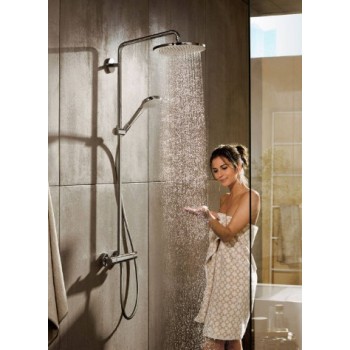 Dušas sistēma Hansgrohe Croma Select S Showerpipe 280 1jet EcoSmart 26891140, Brushed Bronze
