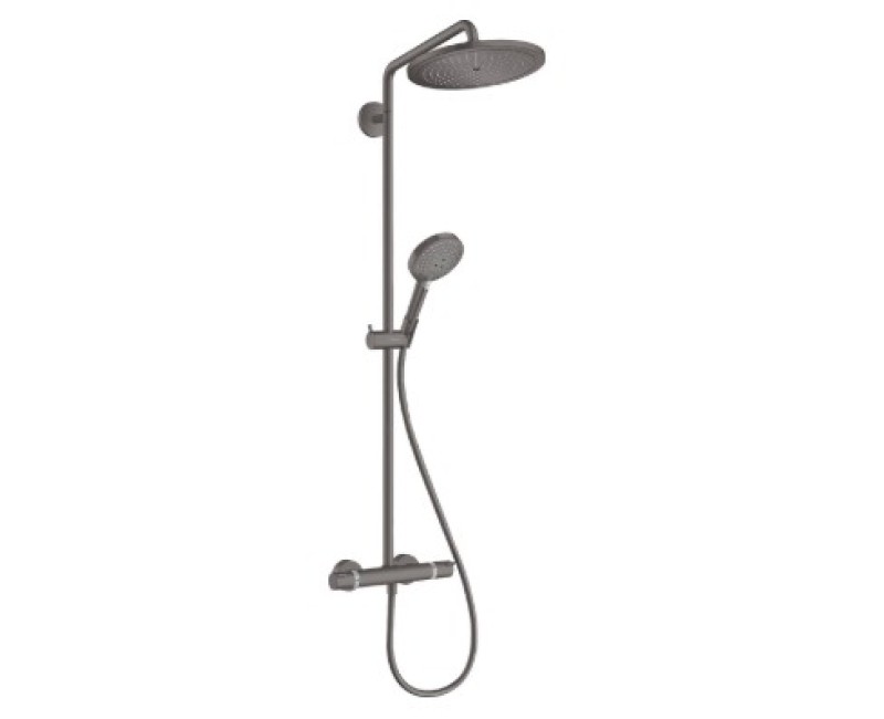 Душевая система Hansgrohe Croma Select S с термостатом, EcoSmart Raindance Select S 120 3jet Матовый черный хром 26891340