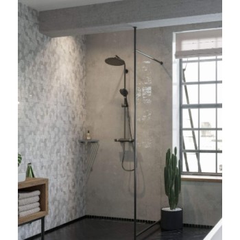 Dušo sistema Hansgrohe Croma Select S su termostatu, EcoSmart Raindance Select S 120 3jet Brushed Black Chrome 26891340