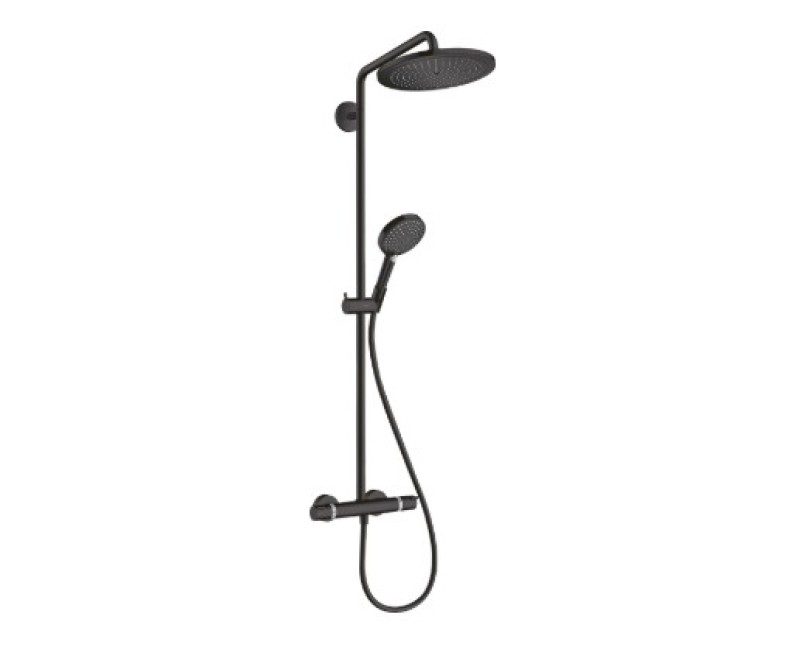 Душевая система Hansgrohe Croma Select S Showerpipe 280 1jet EcoSmart 26891670 Черный матовый