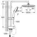 Душевая система Grohe Tempesta System 250 Черный матовый 269802431