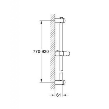 Dušo stovas GROHE Euphoria 90cm, StarLight® apdaila Chromuotas 27500000