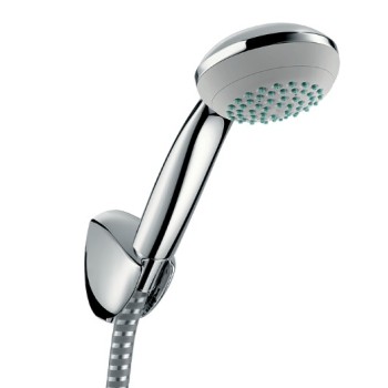 Dušas komplekts Hansgrohe Crometta 85 1jet C Set ar turētāju un dušas vadu 1250mm 27576000 hromēts