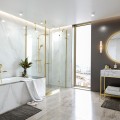Dušas sistēma Hansgrohe Raindance Select S 240 2000 PowderRain ar termostatu 27633990 Polished Gold Optic