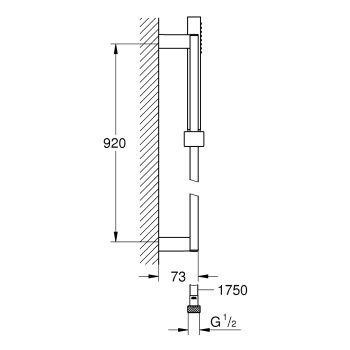 Dušas komplekts GROHE Euphoria Cube StarLight® apdare, Hromēts 27700000