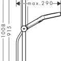 Dušas komplekts Hansgrohe  Rainfinity 130 3jEco S Puro900push 28744700 Balts matēts