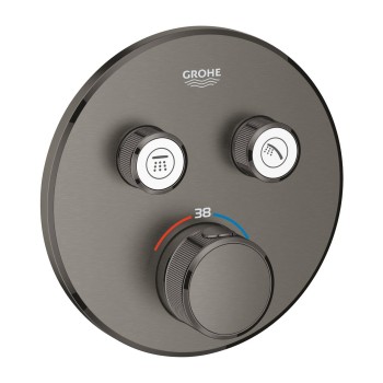 Vannas / Dušas maisītājs Grohe Grohtherm SmartControl iebūvējams 2 izvadi, brushed Hard Graphite  29119AL0