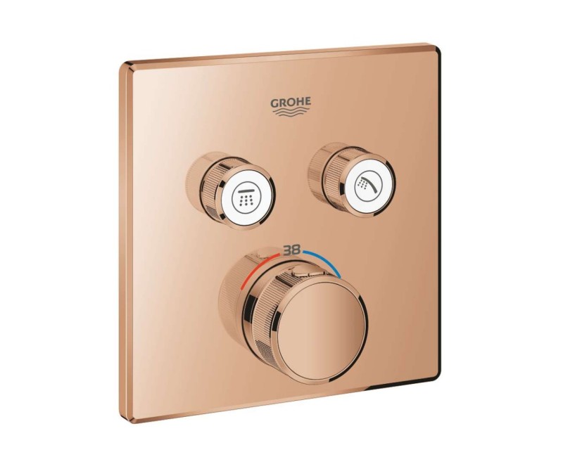 Смеситель для душа GROHE Grohtherm SmartControl Встроенный, FastFixation, Долговечный, Warm Sunset 29124DA0
