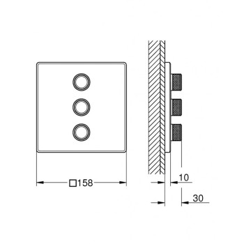 Dušas maisītājs GROHE Grohtherm SmartControl Iebūvējams, SmartControl, Long-Life apdare Brushed Hard Graphite 29127AL0