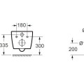 Piekaramais pods Kielle Oudee Rimless ar SoftClose vāku 30102001
