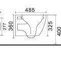Piekaramais pods Kielle Gaia Rimless ar Vāku Soft Close 30115003