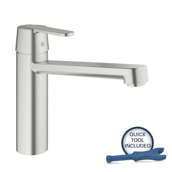 Virtuves izlietnes maisītājs GROHE Get PVD virsma Supersteel  30196DC0