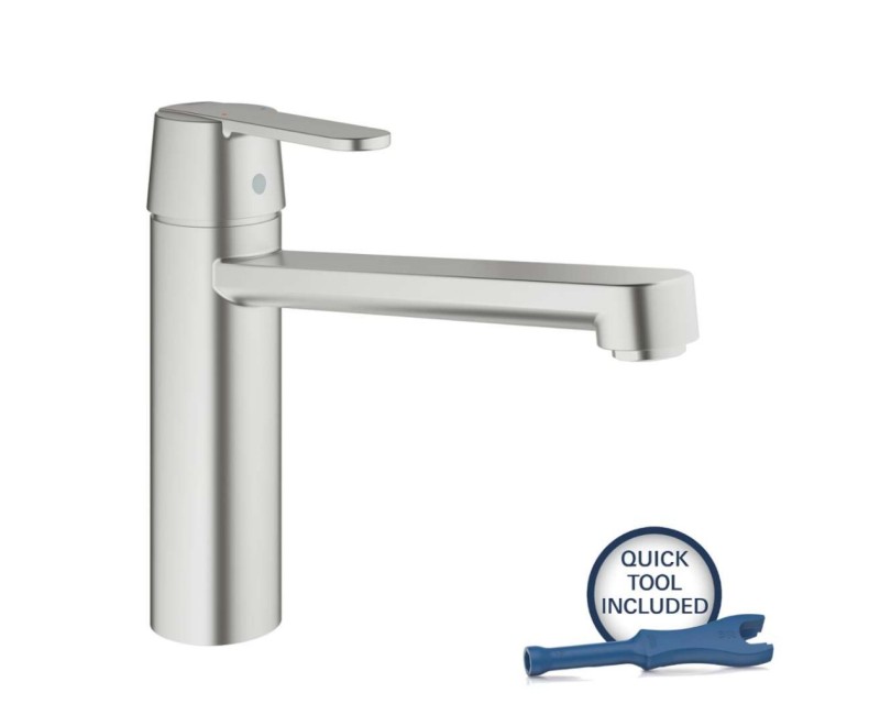 Vannas istabas izlietnes maisītājs GROHE Get PVD virsma Supersteel  30196DC0