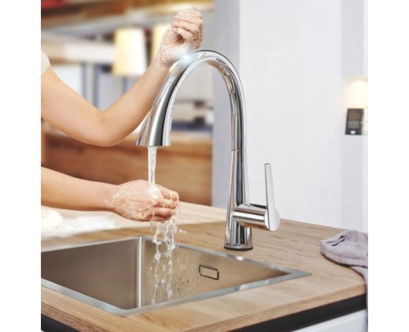 Virtuves maisītājs Grohe Zedra Touch Electronic Izvelkams Hromēts 30219002