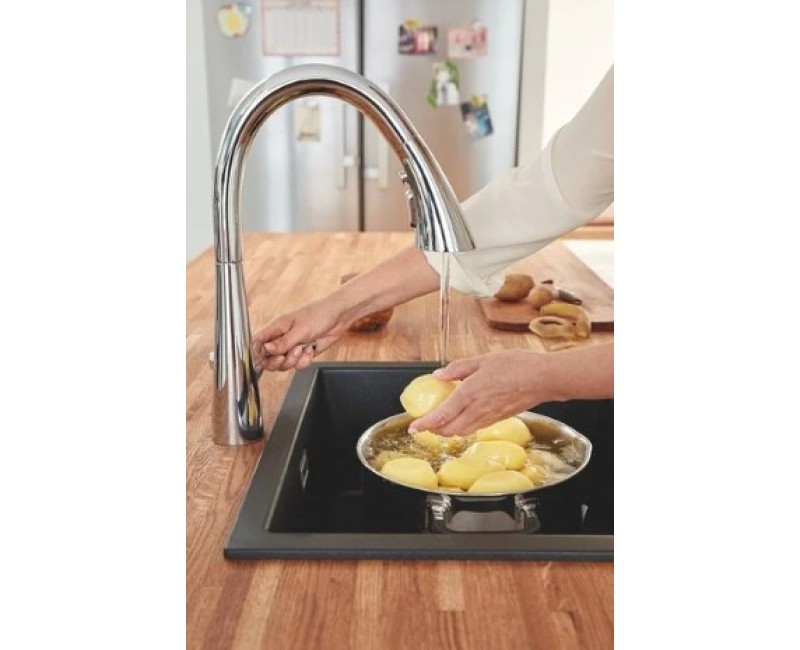 Virtuves maisītājs Grohe Zedra Touch Electronic Izvelkams Hromēts 30219002