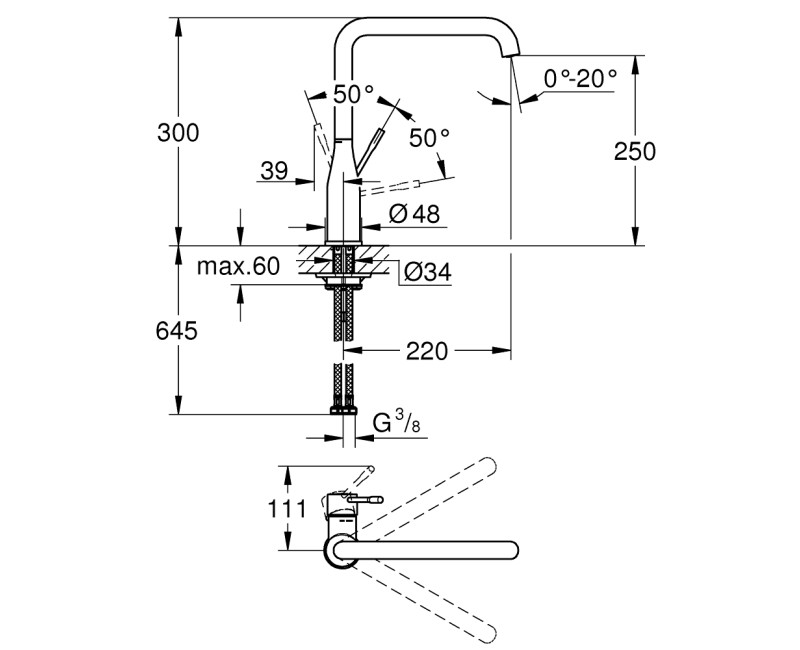 Virtuves maisītājs Grohe Essence Hromēts 30269000