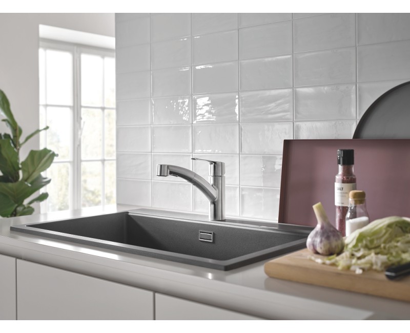 Virtuvės kranas Grohe Start Ištraukiamas Supersteel 30531DC1