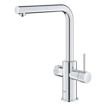 Virtuves izlietnes maisītājs GROHE Blue Pure Minta  ar filtra funkciju un izvelkamu galvu StarLight® apdare Hromēts 30601000