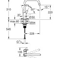 Смеситель для кухонной раковины Grohe QuickFix Start, черный матовый 306312430