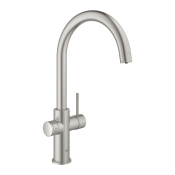 Смеситель для кухни Grohe Blue Home с фильтром, Supersteel 31455DC1