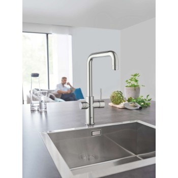 Смеситель для кухни GROHE Blue Home Connected с фильтром, отделка StarLight®, хром 31456001