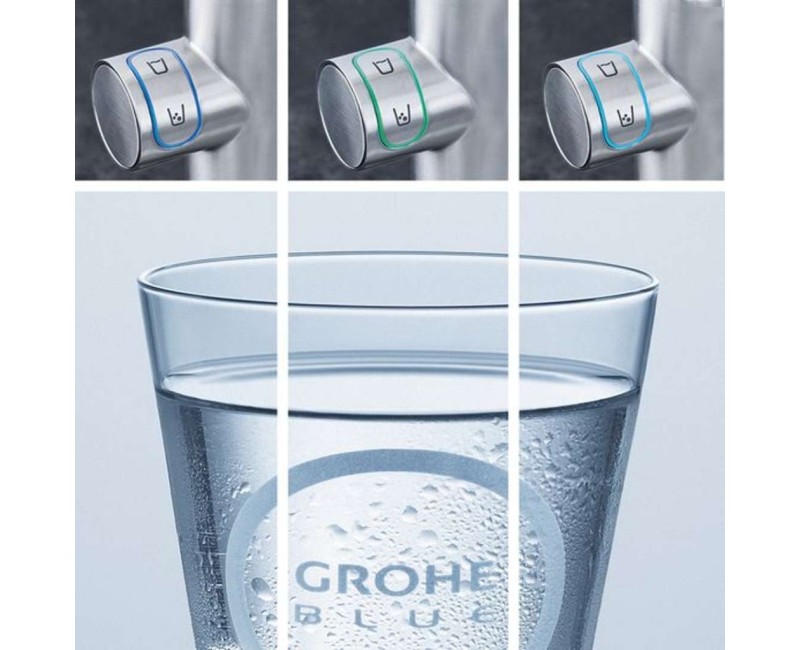 Virtuves maisītājs GROHE Blue Home Connected ar filtru un dzesēšanu StarLight® apdare, Hromēts 31456001