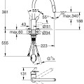Virtuvinis maišytuvas Grohe Get Chromuotas 31484001
