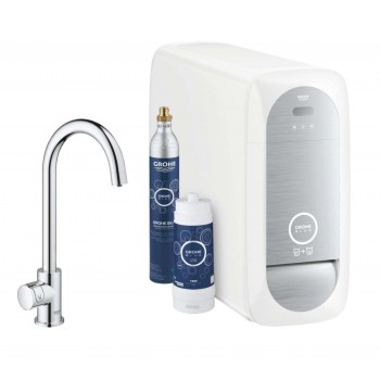 GROHE Blue Home Mono Connected кухонный смеситель с фильтром и охлаждением, покрытие StarLight®, хром 31498001