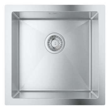 Virtuvės kriauklė Grohe K700 46x46cm StarLight matinė danga, Whisper izoliacija, poliruotas nerūdijantis plienas 31578SD1