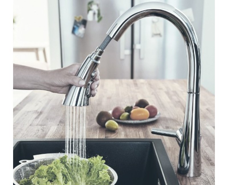 Virtuvinis maišytuvas Grohe Zedra Ištraukiamas Chromuotas 32294002