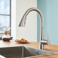 Virtuves maisītājs Grohe Zedra Izvelkams Supersteel  32294DC2