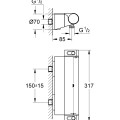 Dušas maisītājs Grohe Grohtherm 2000,  ar termostatu Hromēts 34469001