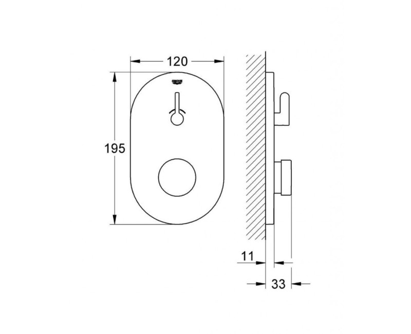 Смеситель для мойки GROHE Eurosmart Cosmopolitan T, встраиваемый, покрытие StarLight®, хром 36321000